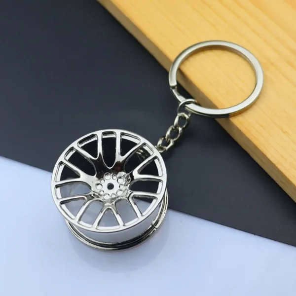 Rotatable Wheel Keyring | Car Keychain - Image 3