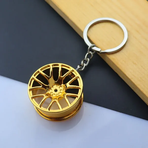 Rotatable Wheel Keyring | Car Keychain